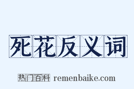 死花反义词是什么意思的图片